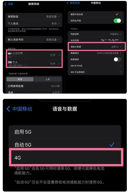 加查苹果手机维修分享iPhone14如何切换4G/5G? iPhone14 5G网络切换方法 